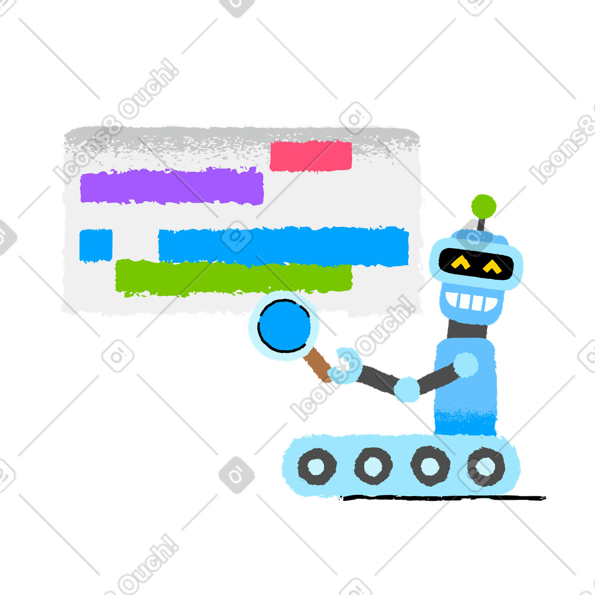 Web search illustration in PNG, SVG