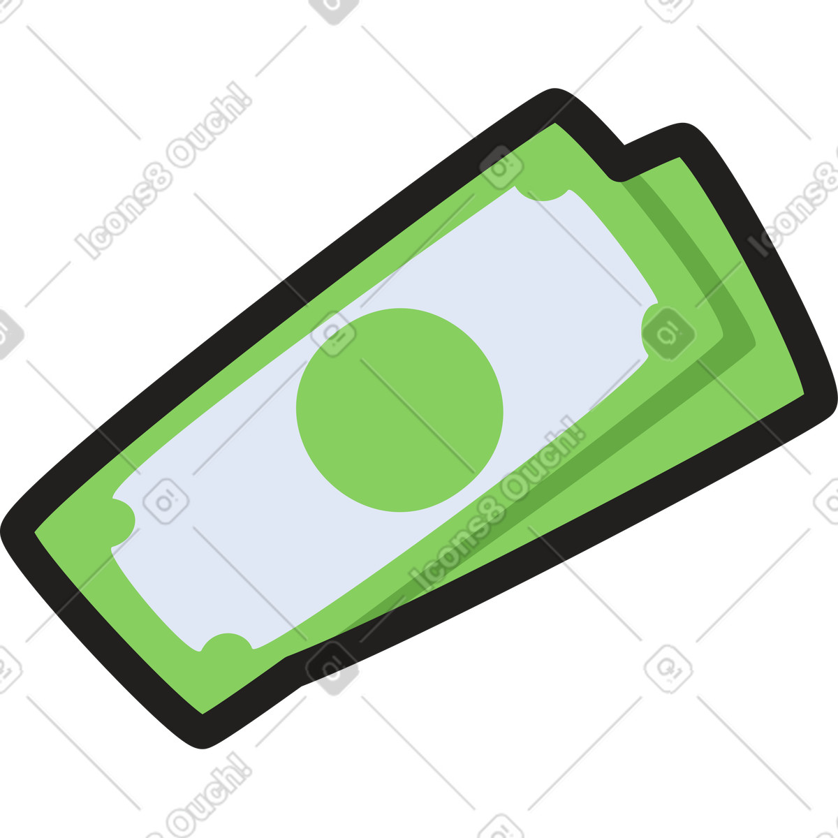 下载 Clipart 风格的 纸币 插画，支持 PNG、SVG 格式