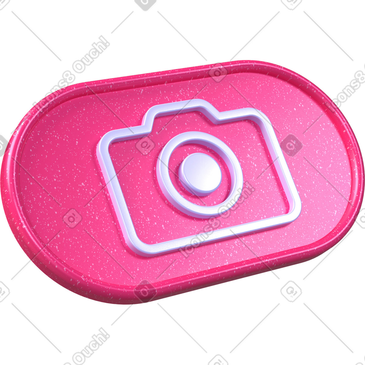 Camera icon button, photo capture symbol, pink ui element illustration in PNG, SVG