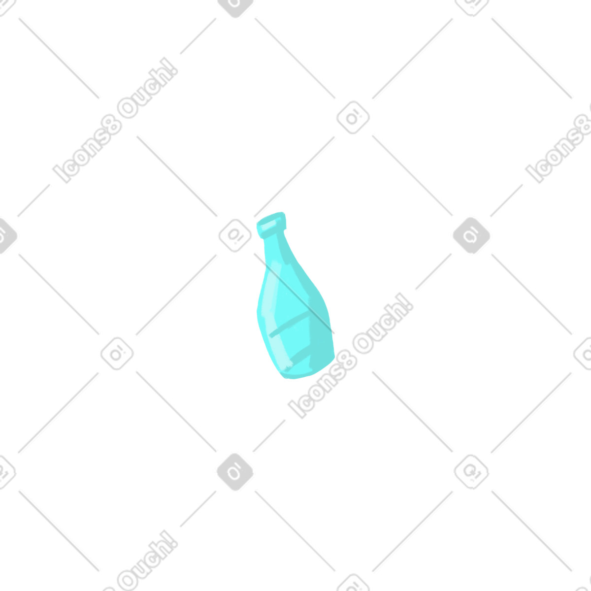 Flasche-Illustration im Atomic-Stil als Download in PNG, SVG