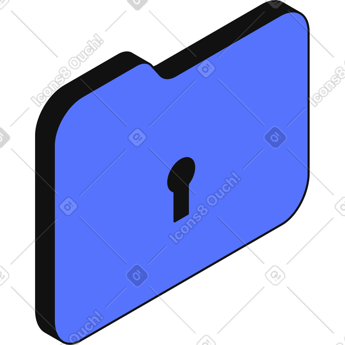 Иллюстрация Folder security icon representing protected files and confidential data access в стиле Main — скачать в форматах PNG, SVG
