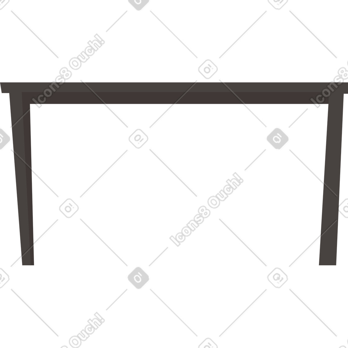 Ilustração de Mesa marrom em no estilo Dizzy para baixar em PNG, SVG