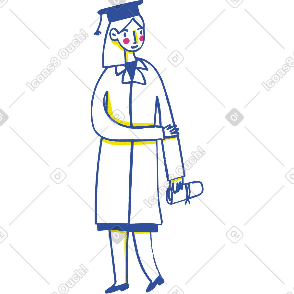 Student illustration clipart showcasing educational themes in PNG SVG