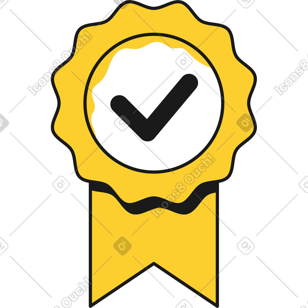 Erledigt-Illustration im Taxi-Stil als Download in PNG, SVG
