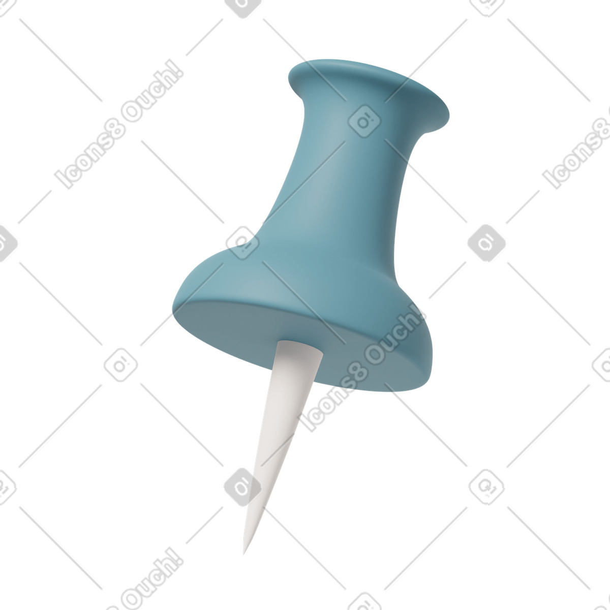 Drawing pin illustration in 3D Casual life style download in PNG, SVG
