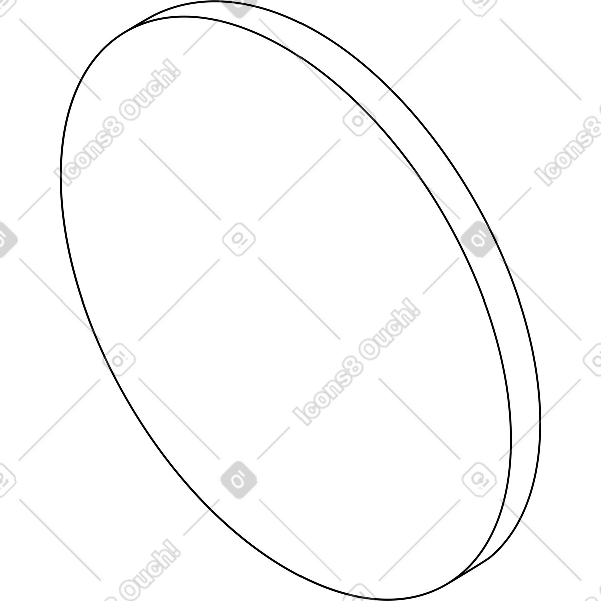 Vertical round button illustration in Isometric style download in PNG, SVG
