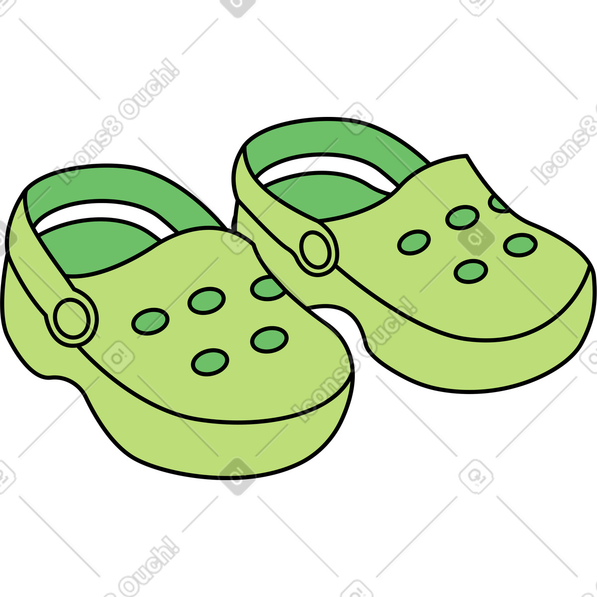 Kindy スタイルの 靴1足 のイラストをPNG、SVG形式でダウンロード