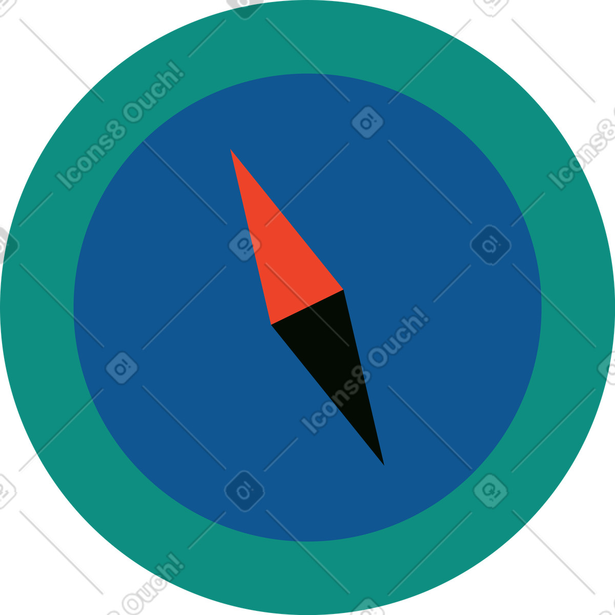 Bussola illustrazione in stile Polar scarica in PNG, SVG