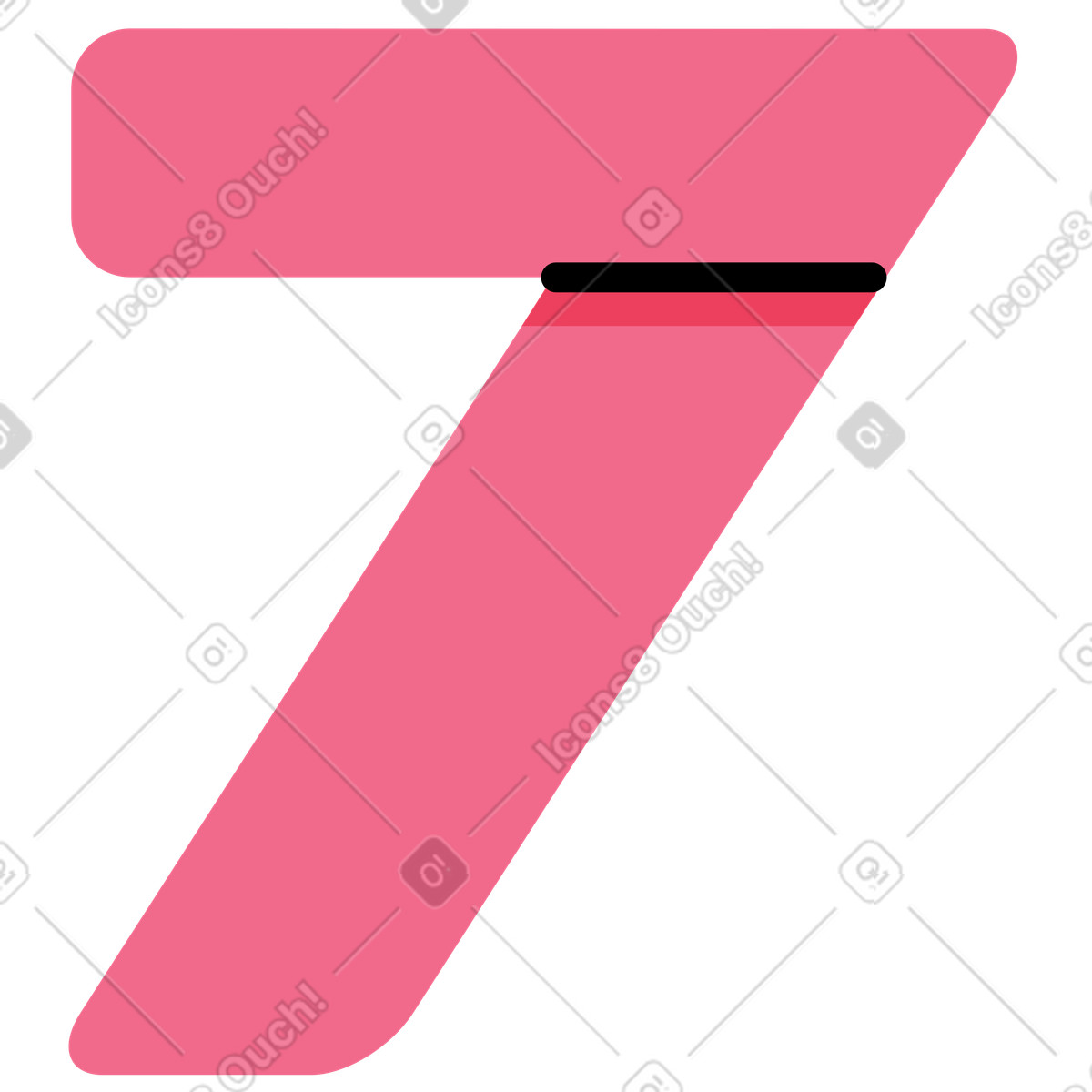 Seven illustration in Juicy style download in PNG, SVG