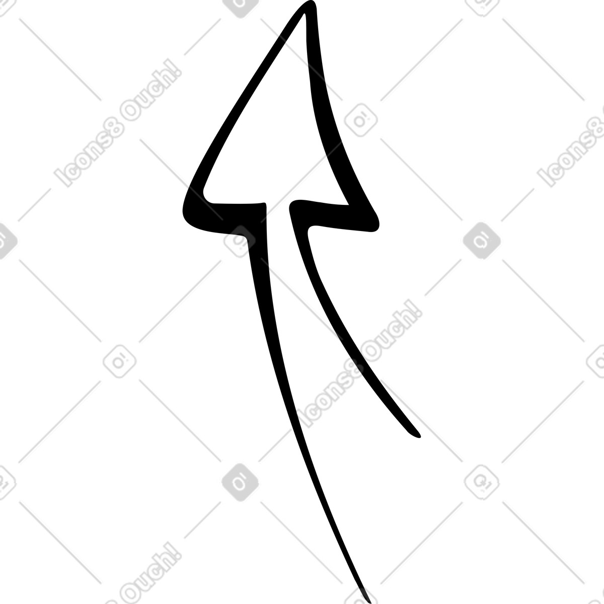 Ilustración Flecha hacia arriba en estilo Line a descargar en PNG y SVG