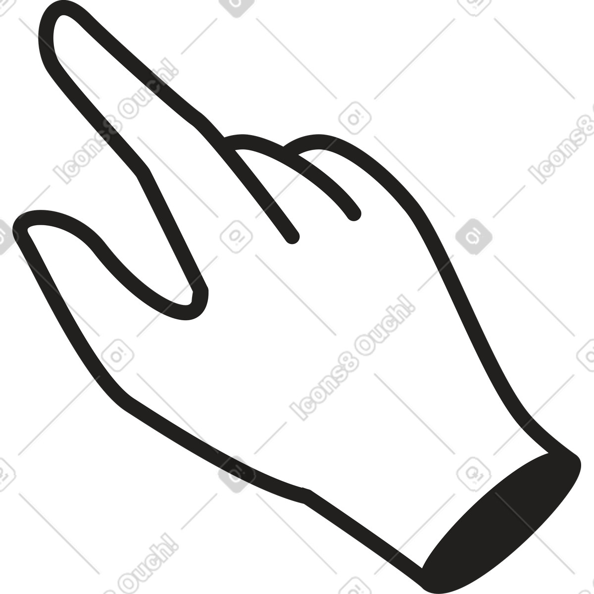 Mano illustrazione in stile Little scarica in PNG, SVG