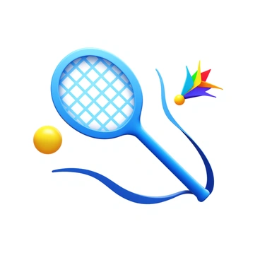 An abstract art piece inspired by the movement and energy of a badminton smash