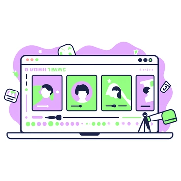 A series of tutorial videos displayed on a digital platform interface. Each video thumbnail features a different illustration style, showcasing a colorful variety of artistic techniques. The video titles are clearly labeled, surrounded by decorative green borders. Below the titles, visual elements representing each style, such as brushes and palettes, are included. In the background, an abstract design with flowing shapes and patterns enhances the platform's aesthetic. The overall layout is organized, making it easy to navigate between the different tutorial options.