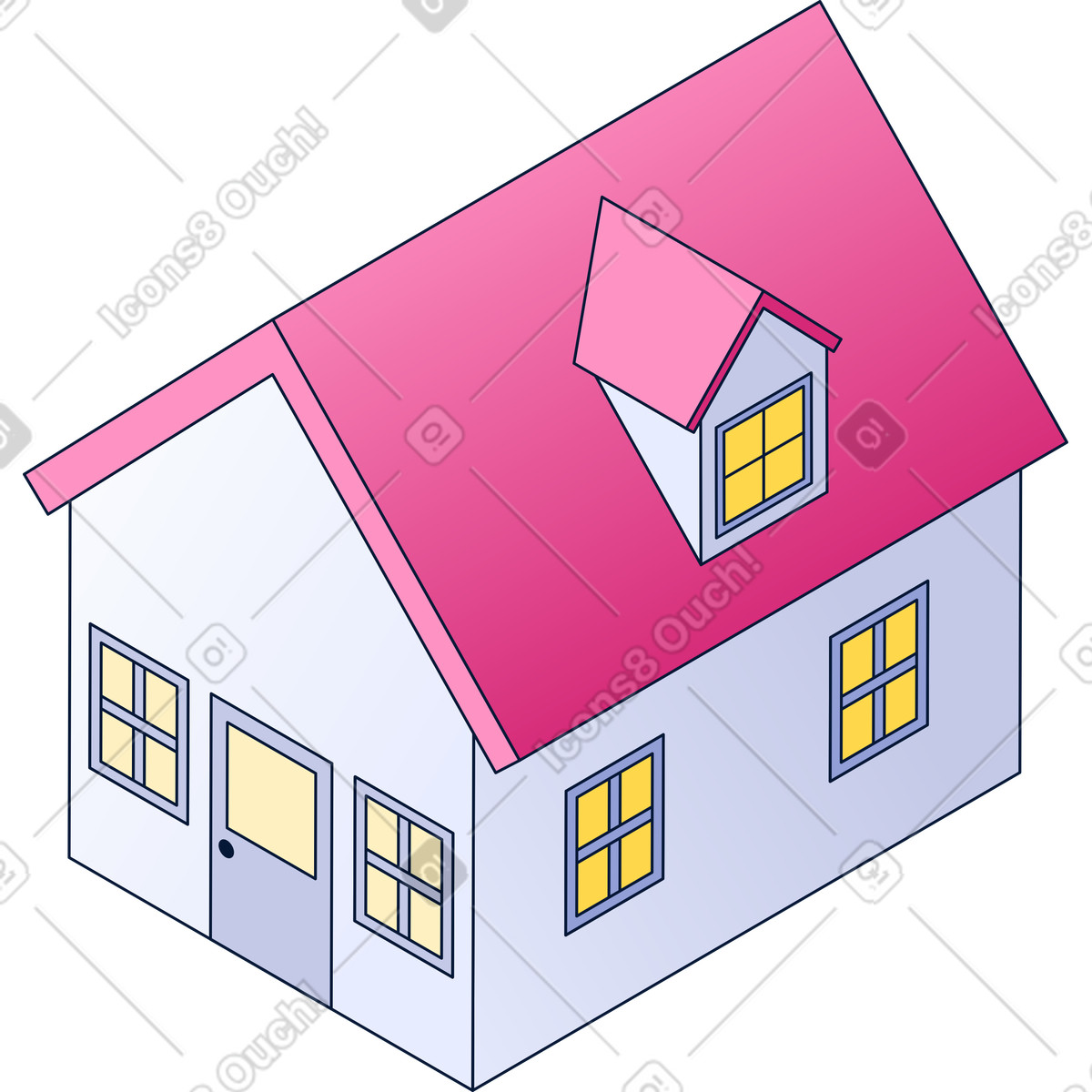 Ilustración Casa en estilo Neat a descargar en PNG y SVG
