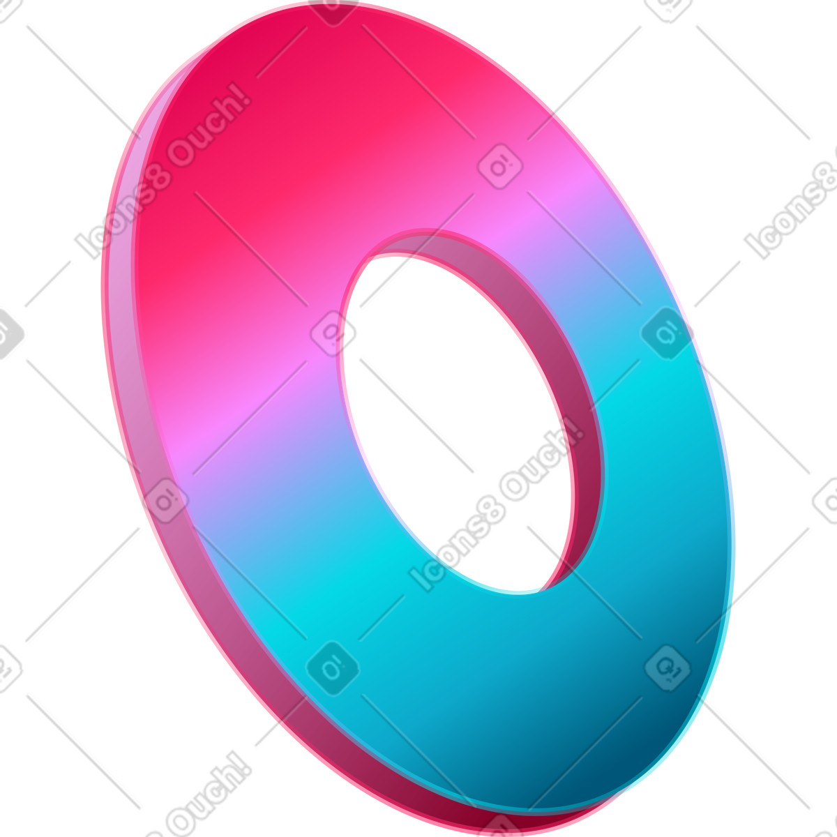 Cerchio di colore illustrazione in stile Neon scarica in PNG, SVG