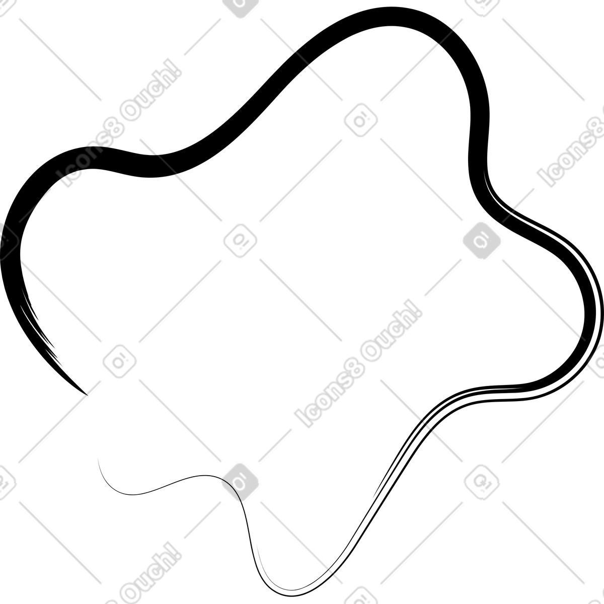 Black spot illustration in Twirl style download in PNG, SVG