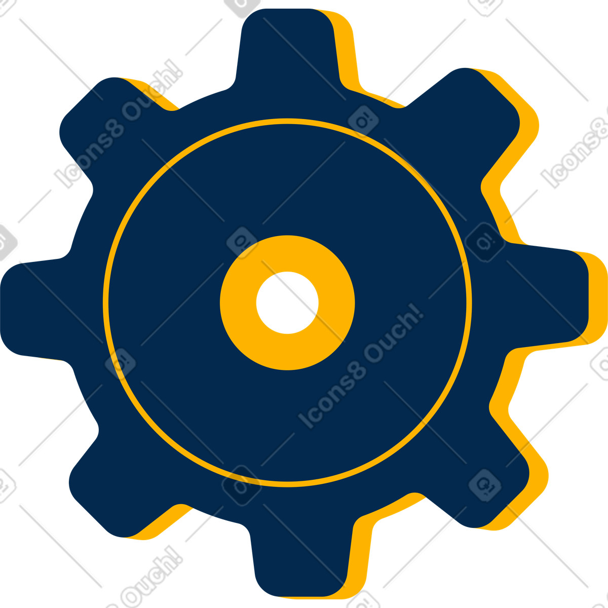 Illustration Dent dans le style Flame à télécharger aux formats PNG, SVG