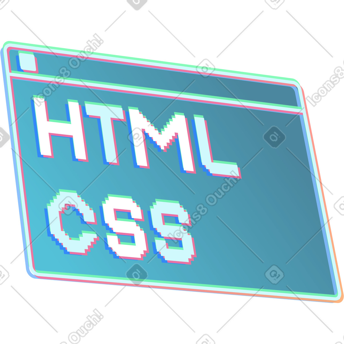 Html css illustrazione in stile Neon scarica in PNG, SVG