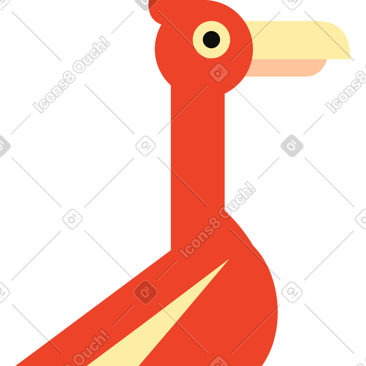 Ilustração de Pelicano em no estilo Polar para baixar em PNG, SVG