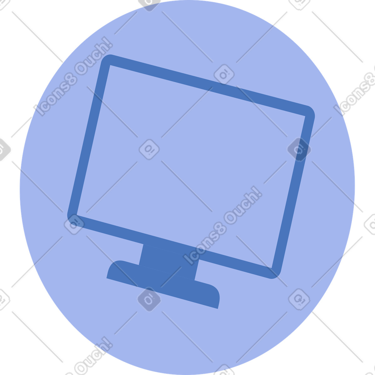 Ilustración Computer monitor symbol for technology and digital workspace user interface en estilo Quantum a descargar en PNG y SVG