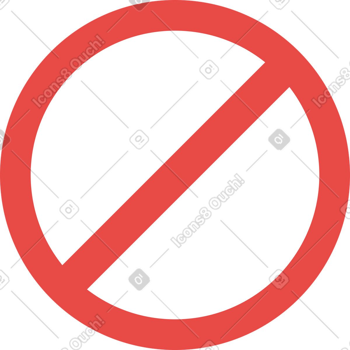 Segno di divieto illustrazione in stile Clip scarica in PNG, SVG