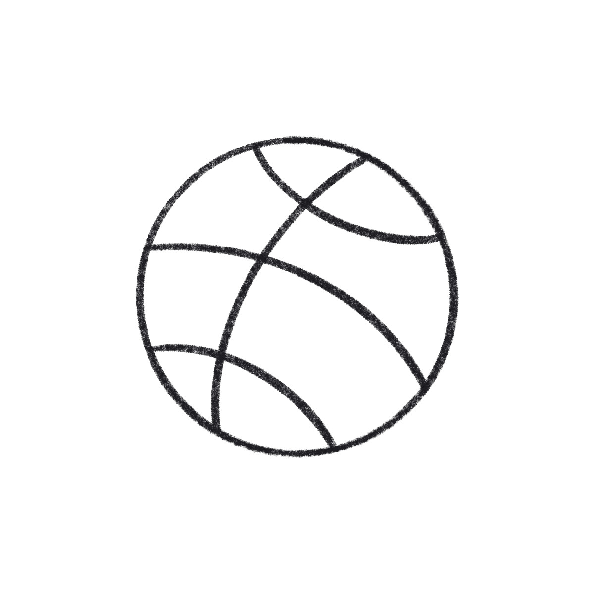 Basketball illustrazione in stile Bonbon Line scarica in PNG, SVG