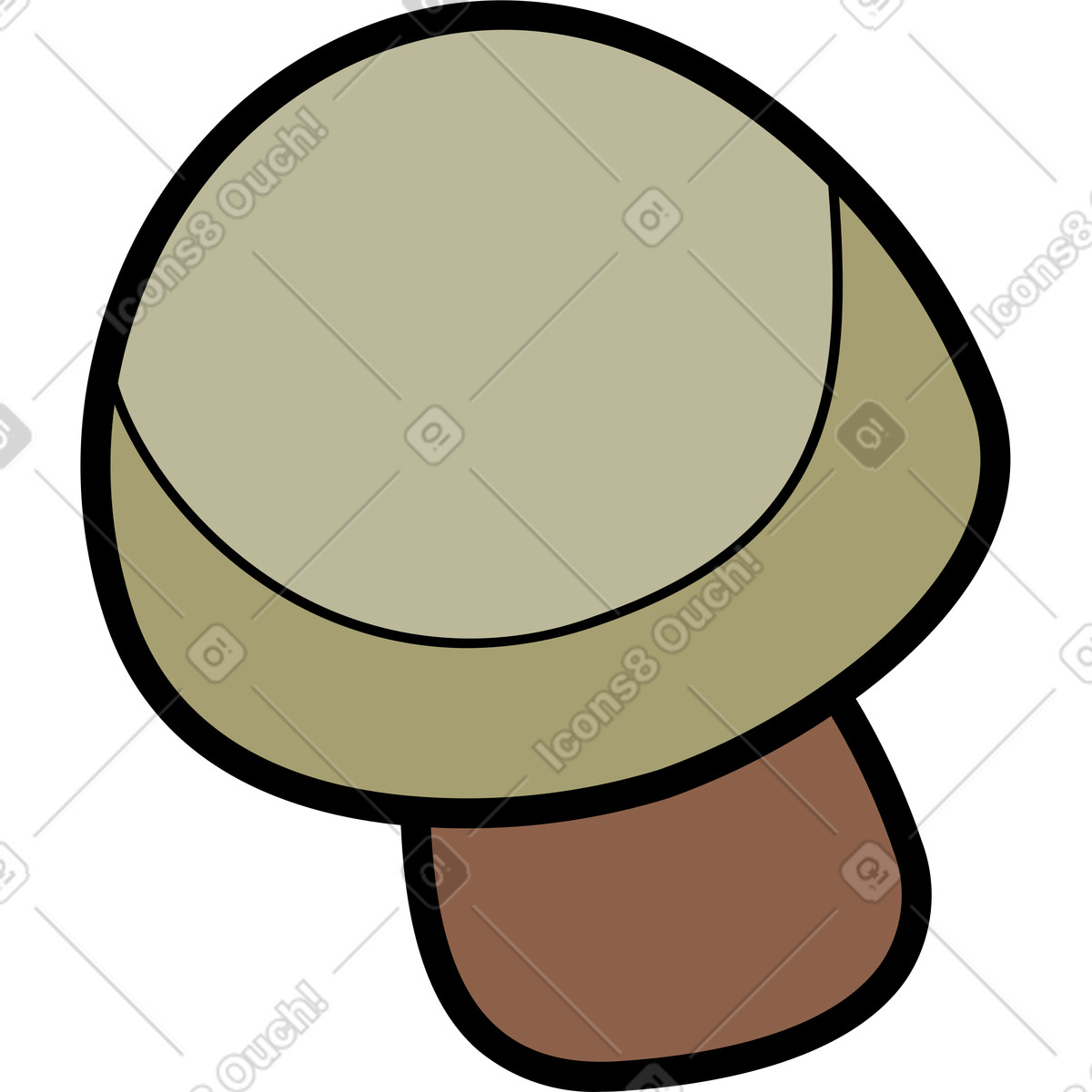 Illustration Champignon dans le style Surr à télécharger aux formats PNG, SVG