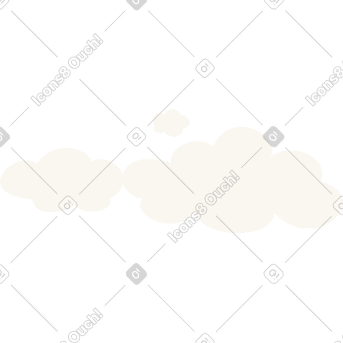 Ilustración Nubes beige en estilo Pale a descargar en PNG y SVG