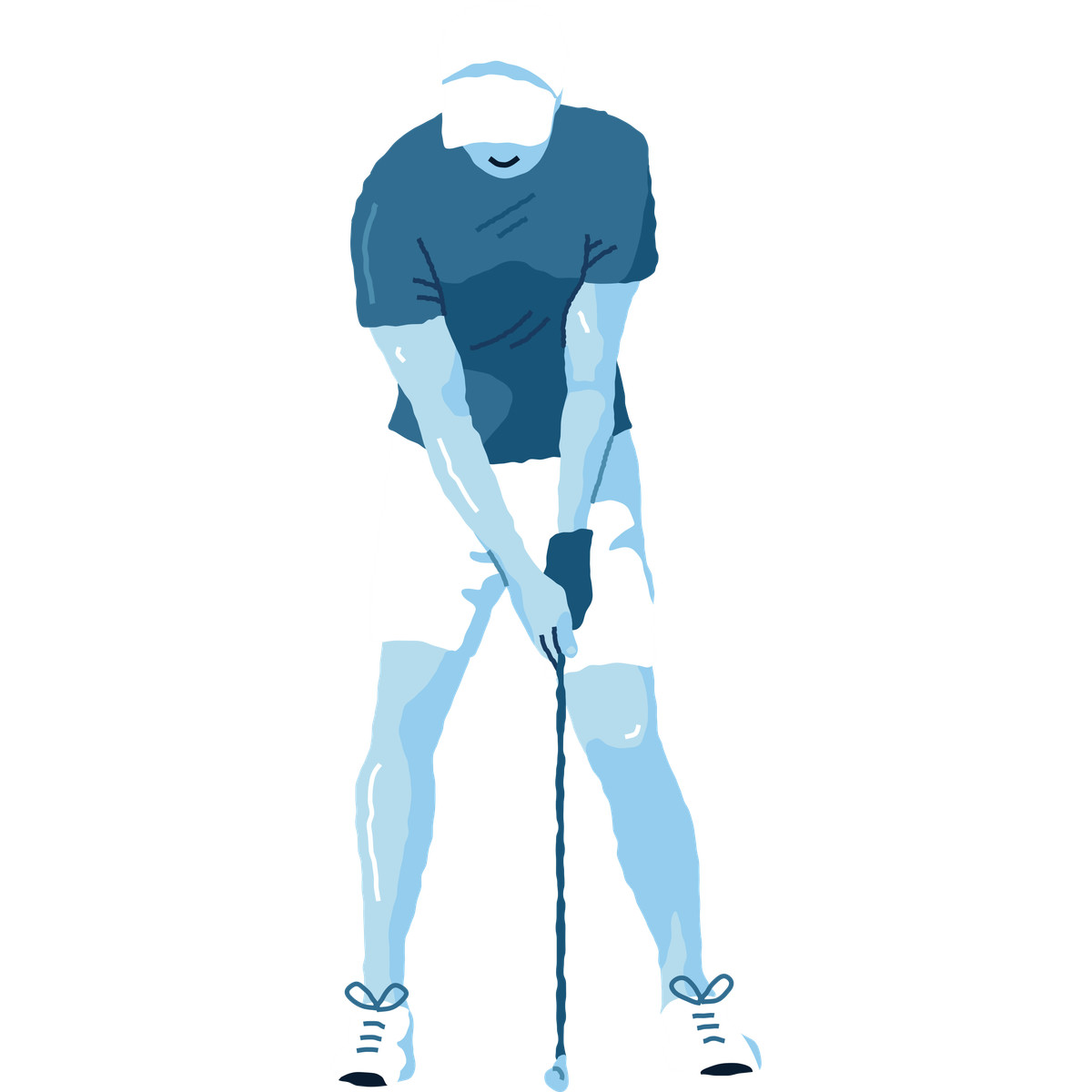 Golfer-Illustration im Cherry-Stil als Download in PNG, SVG