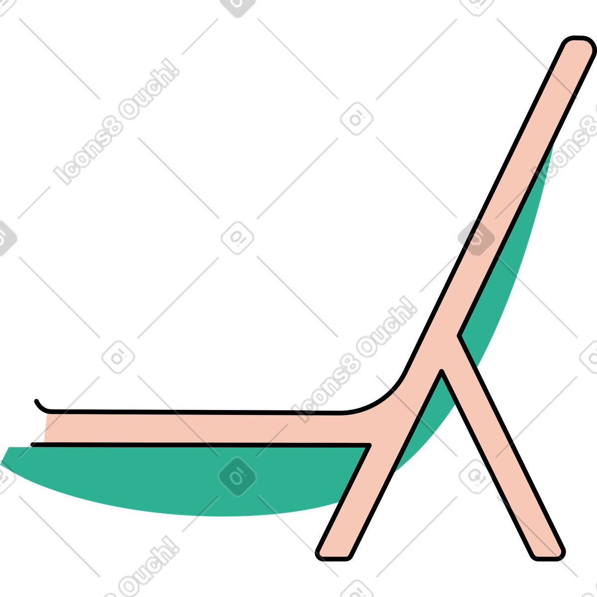 Ilustración Parte de la silla salón en estilo Jelly a descargar en PNG y SVG