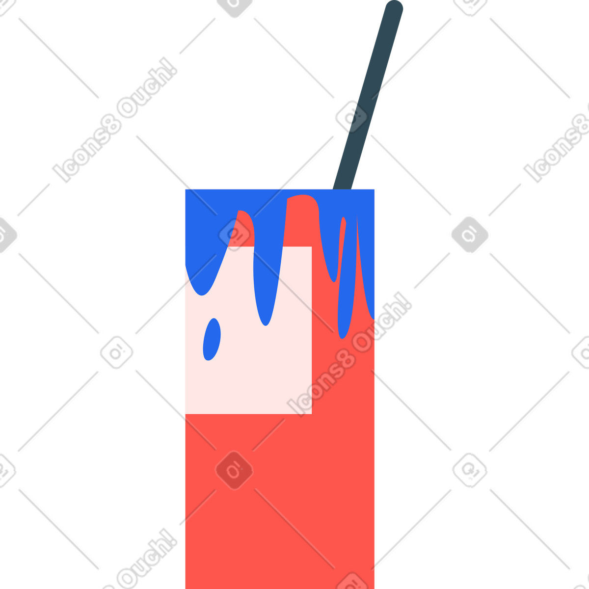 Ilustración Bote de pintura en estilo Kingdom a descargar en PNG y SVG