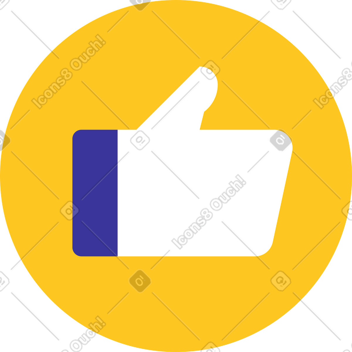Pollice in alto cerchio illustrazione stile Bright scarica PNG, SVG