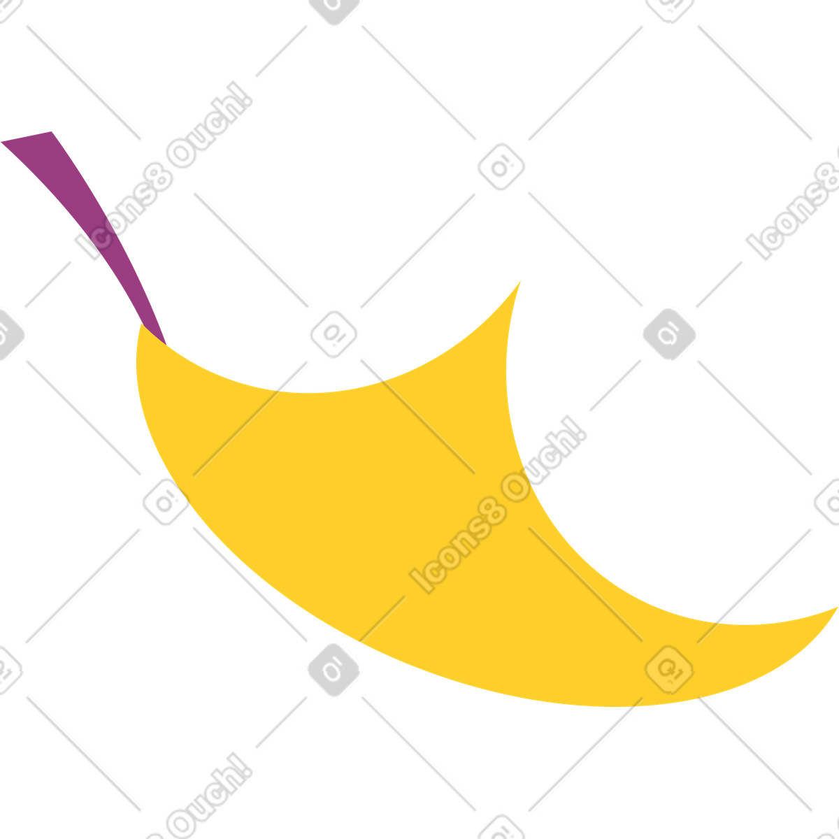 Ilustração de Folha amarela em no estilo Sammy para baixar em PNG, SVG