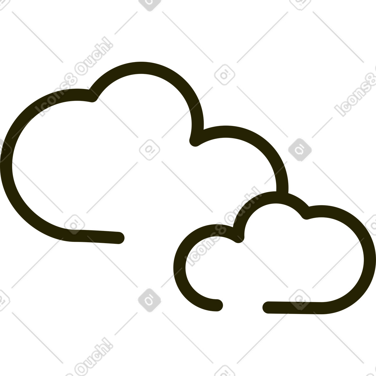 Nuvole illustrazione in stile Spot scarica in PNG, SVG