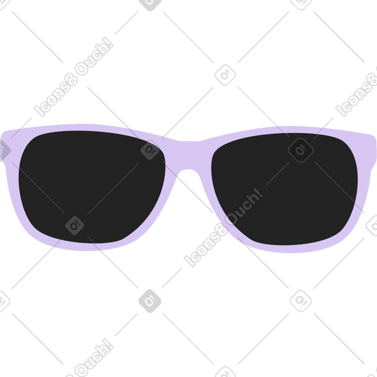 Sunglasses illustration in Sammy Line style download in PNG, SVG