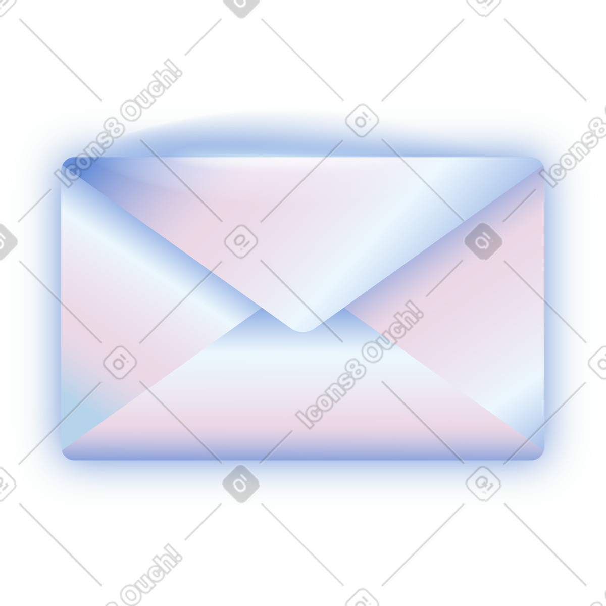 Letter 2 illustration in Dimension style download in PNG, SVG