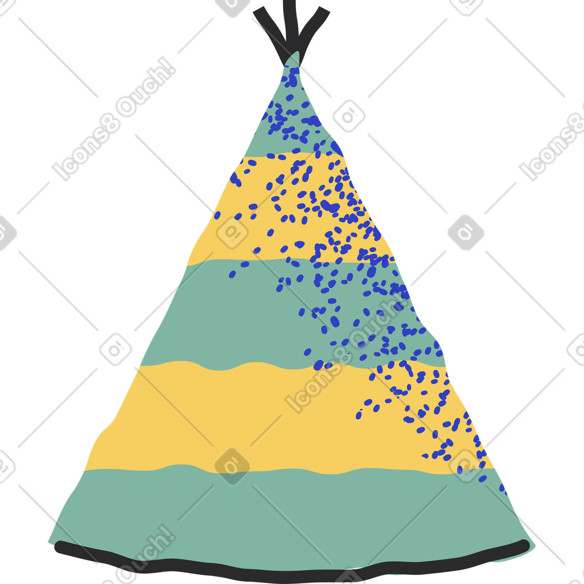 下载 Pablo 风格的 生日帽 插画，支持 PNG、SVG 格式