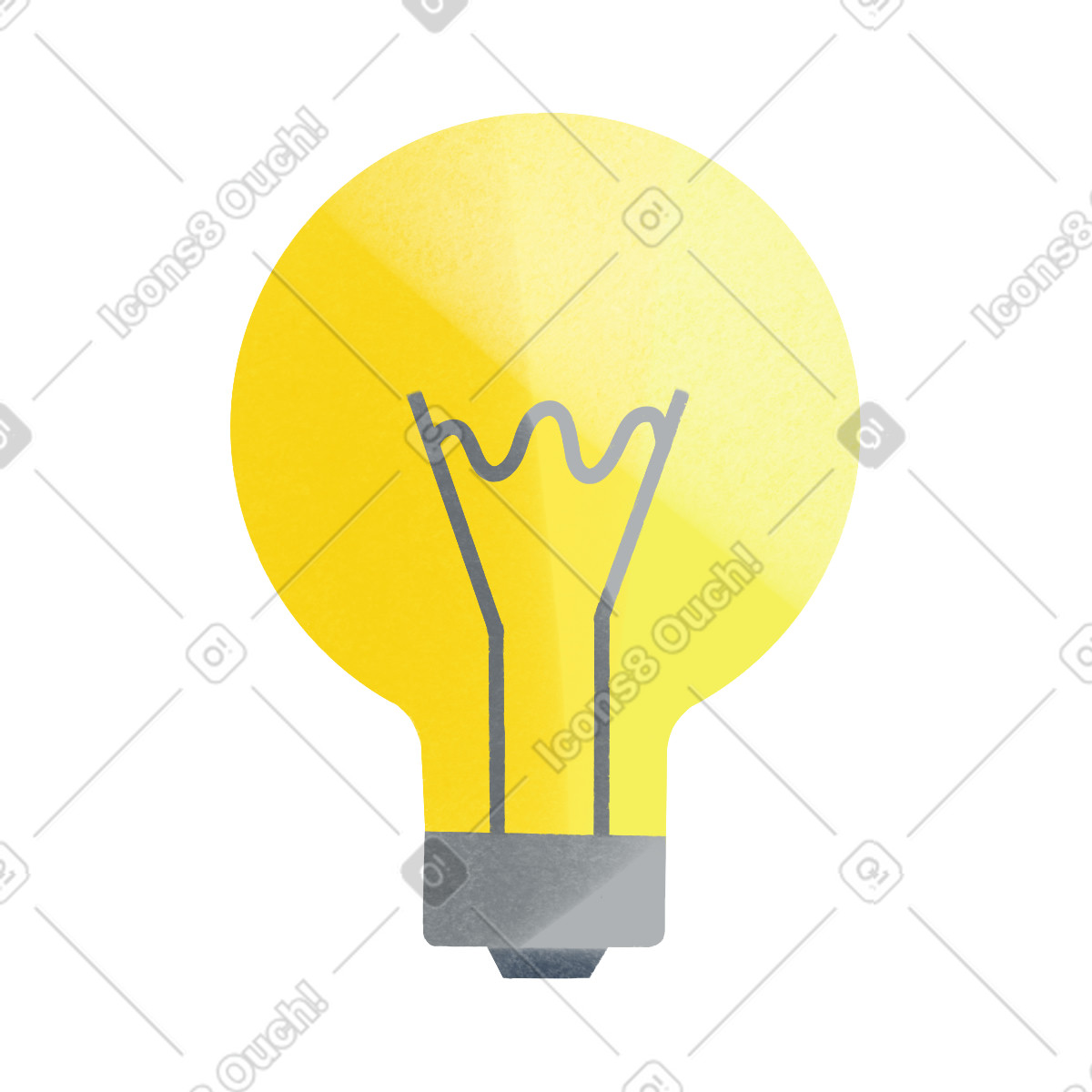 Glowing light bulb illustrazione in stile Shine scarica in PNG, SVG