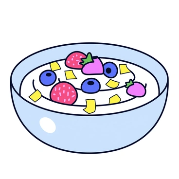 A bowl of smooth, white yogurt sits on a polished marble countertop. The yogurt is topped with bright yellow lemon zest, which adds a pop of color. Fresh berries, including plump blueberries, vibrant strawberries, and rich raspberries, are scattered generously on top of the yogurt. The bowl has a simple round shape with a glossy finish.