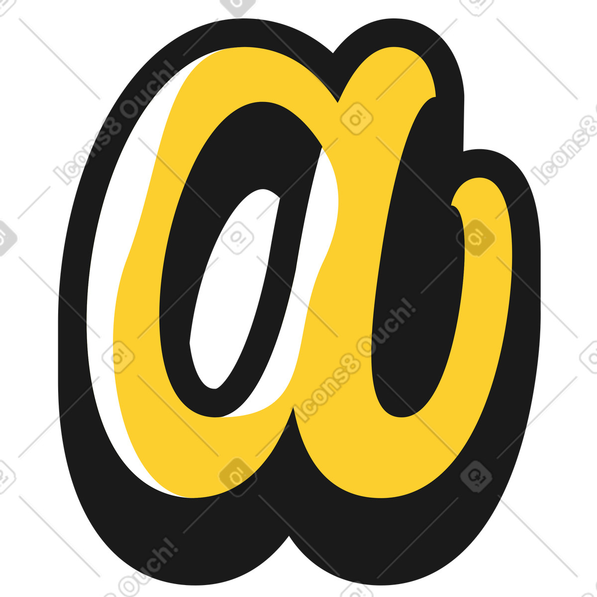Lowercase letter a illustration in Taxi style download in PNG, SVG