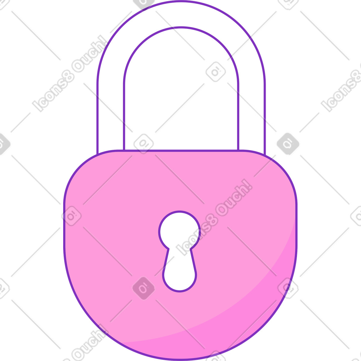 Lock illustration in Elastic style download in PNG, SVG