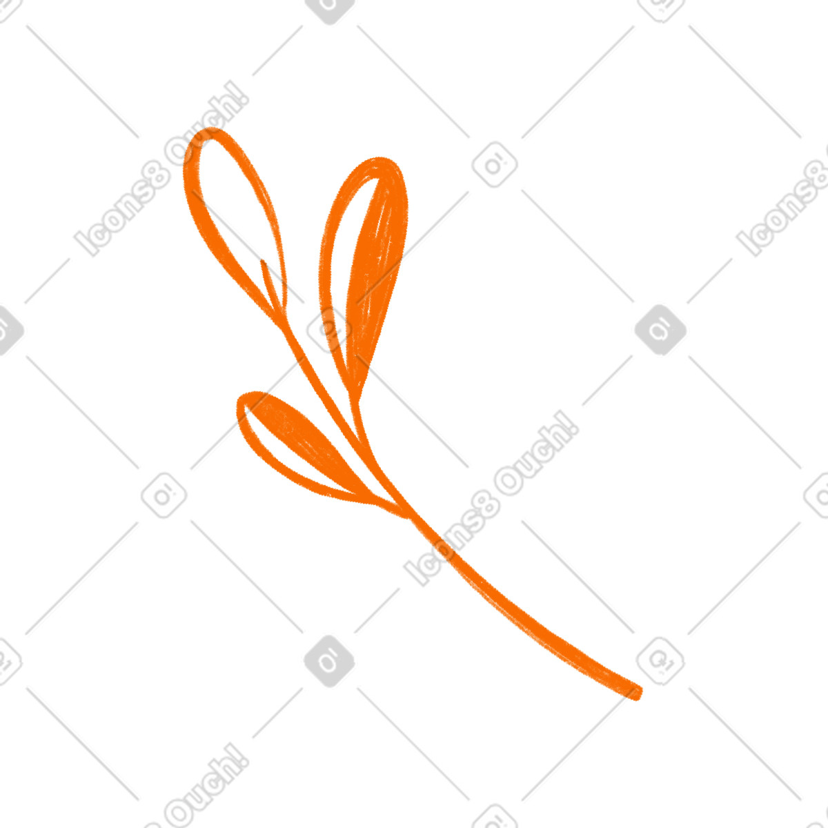 Ilustración Orange tree branch en estilo Biro a descargar en PNG y SVG