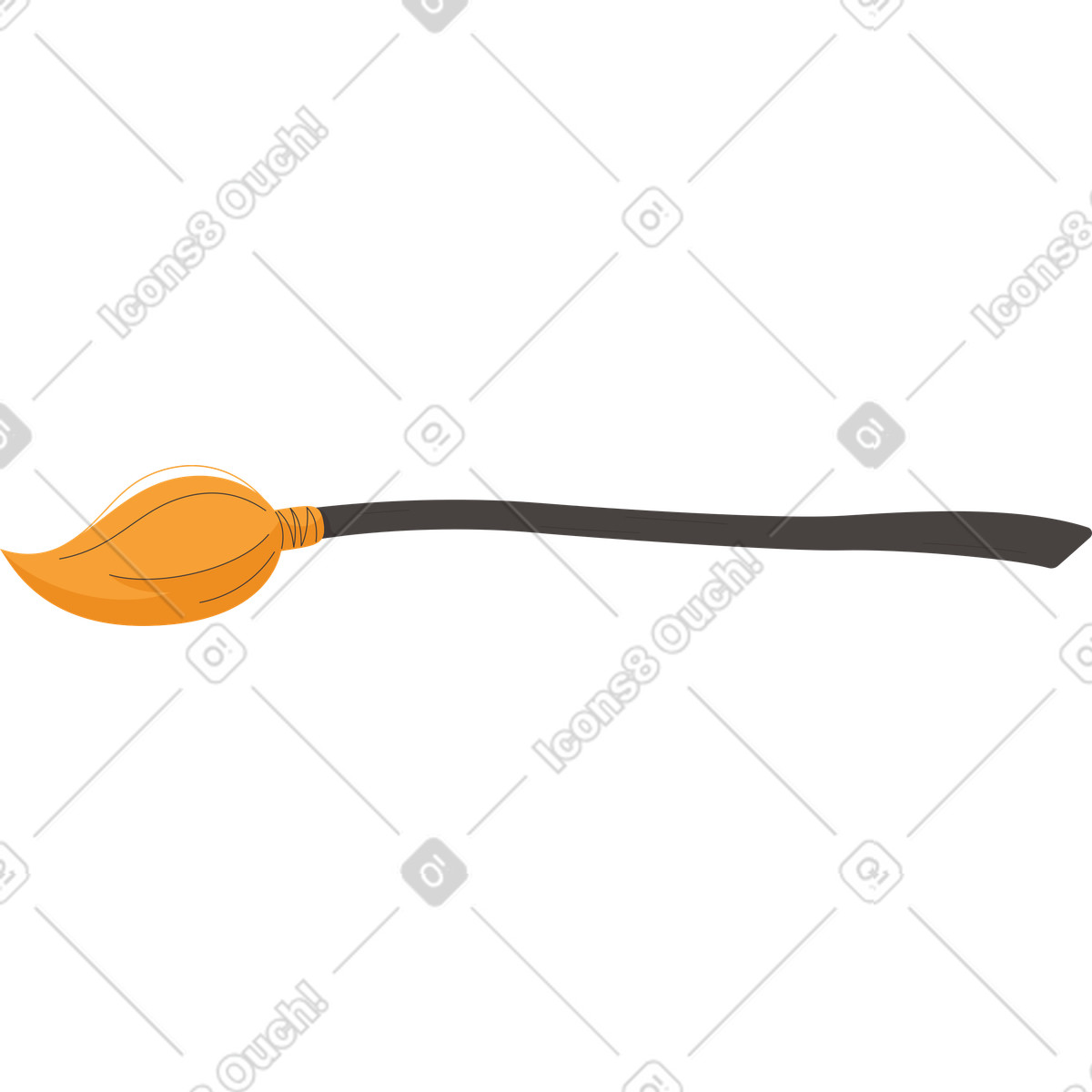Hexenbesen-Illustration im Dizzy-Stil als Download in PNG, SVG