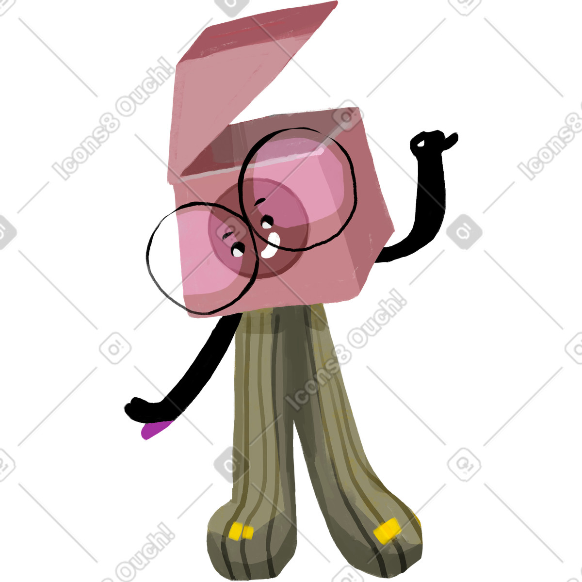 Illustration Personnage intelligent dans le style Atomic à télécharger aux formats PNG, SVG