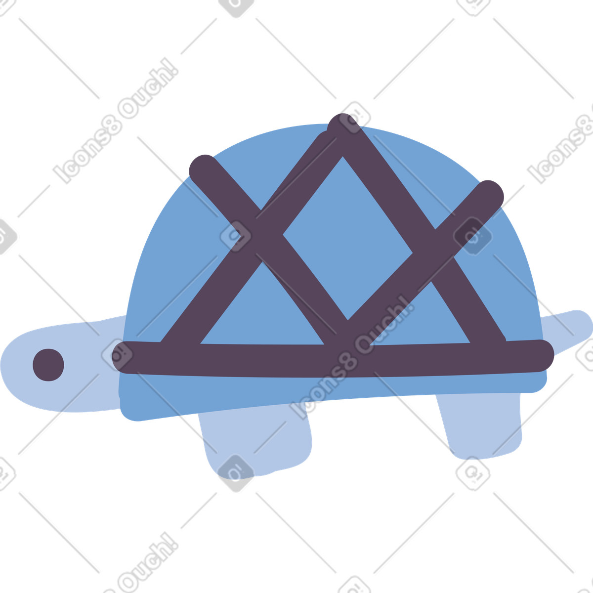Illustration Tortue dans le style Pluto à télécharger aux formats PNG, SVG