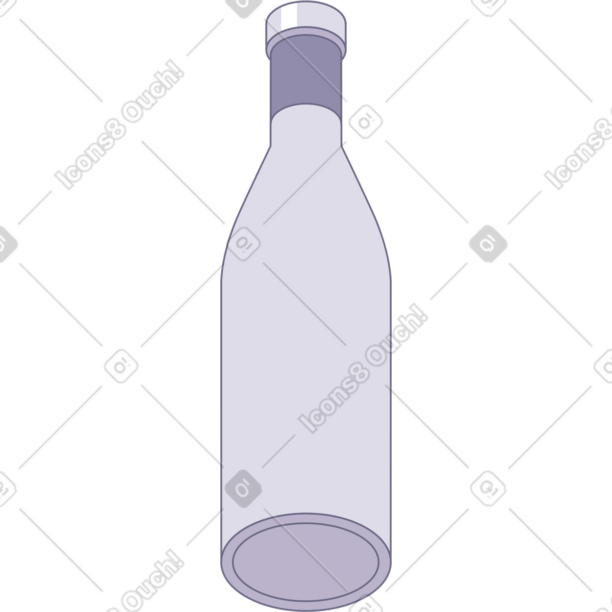 Bottiglia di vino illustrazione in stile Modul scarica in PNG, SVG
