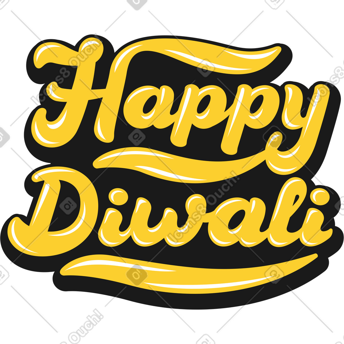 Ilustración Letras feliz diwali en estilo Taxi a descargar en PNG y SVG