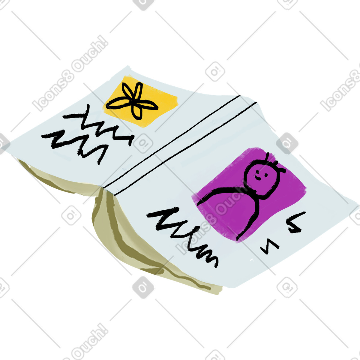 Magazine illustrazione in stile Atomic scarica in PNG, SVG