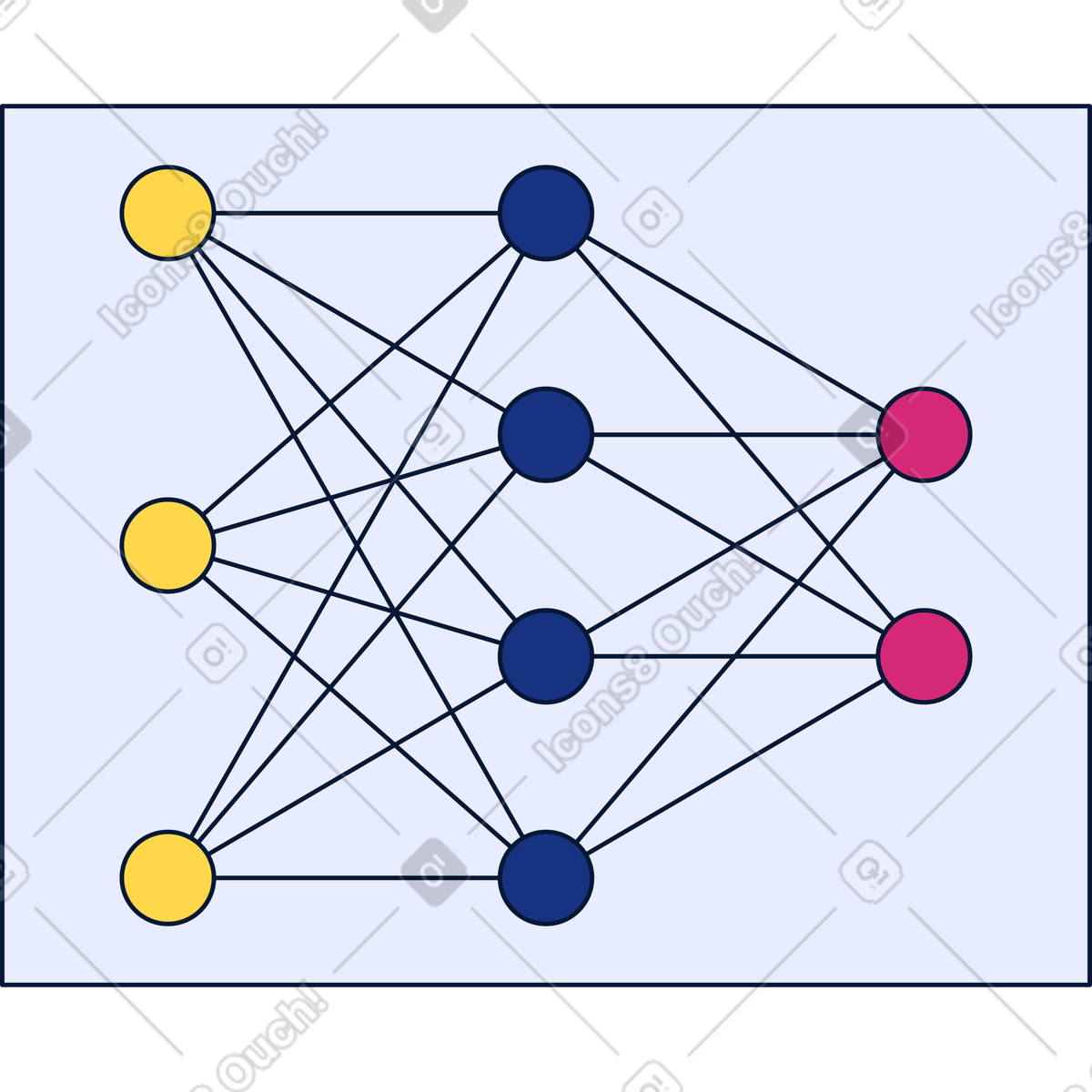 Ilustración Red neuronal en estilo Neat a descargar en PNG y SVG