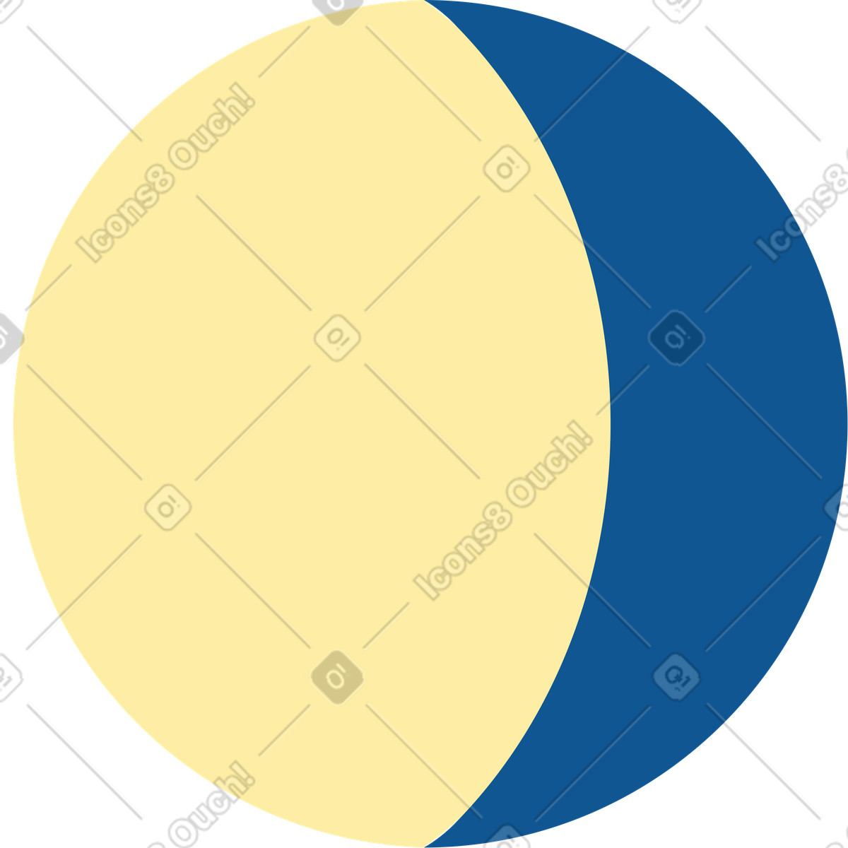 Ilustración Luna en estilo Polar a descargar en PNG y SVG